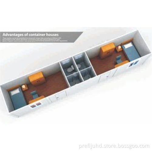 Movable 40ft Container House / Prefab Homes with color stee